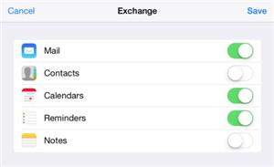 Exchange E-Mail Settings 